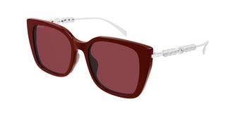 Gucci GG1971SA Asian Fit 004 Womens Sunglasses Burgundy Size 55