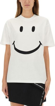 Moschino White Graphic Crew Neck T-Shirt
