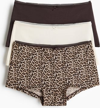 H&M 3er-Pack Boxerslips aus Baumwolle - Brown