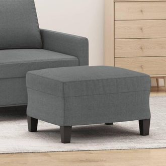 vidaXL vidaXL Poggiapiedi Grigio Scuro 60x50x41 cm in Tessuto