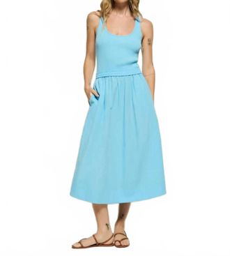 Nation Ltd Sadelle Clean Combo Midi Dress In Day Dream