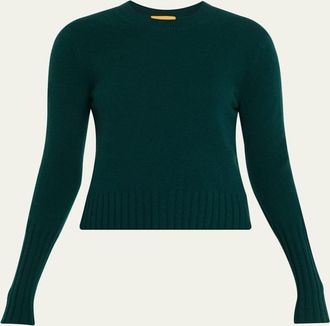 Guest In Residence Shrunken Crewneck Sweater in Cashmere