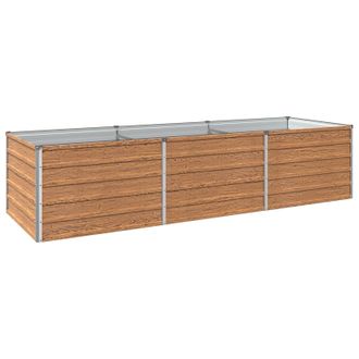 vidaXL Cama De Jard&iacute;n Elevada Madera Marr&oacute;n 240 X 80 X 55 Cm Vidaxl