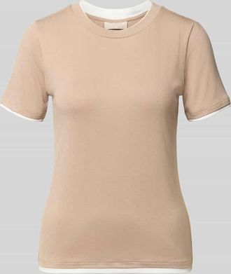 Freequent Regular Fit T-Shirt aus Viskose-Mix Modell Alvin in Beige, Gr&ouml;&szlig;e XXL