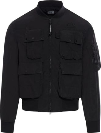 C.P. Company Stijlvolle Bomberjack voor Mannen - Heren - Bomber jackets - Zwart - S - Jassen