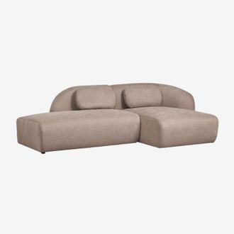 Sklum Sof&aacute; Modular Chaise Longue Derecho De 2 Piezas Con Div&aacute;n Izquierdo En Chenilla Coquette Sklum