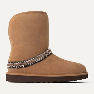 UGG Womens UGG Classic Short Crescent 1161770-CHE Chestnut Ankle Boots RHS7092
