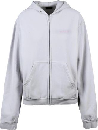 Balenciaga Hoodies & sweatvesten, Dames, Grijs, M, Katoen, Hooded Sweatshirt