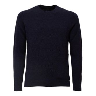 Zanone Truien & Vesten, Heren, Blauw, XL, Ronde hals gebreide kleding