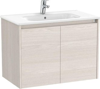 Roca Roca - Pack Unik mueble de 2 puertas + lavabo tenet Color: Fresno nórdico
