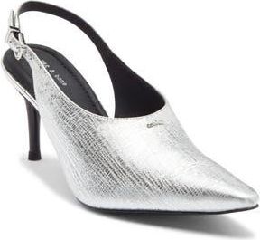 Rag & Bone Mercer Pointed Toe Slingback Pump in Silver at Nordstrom Rack, Size 6.5Us / 36.5Eu