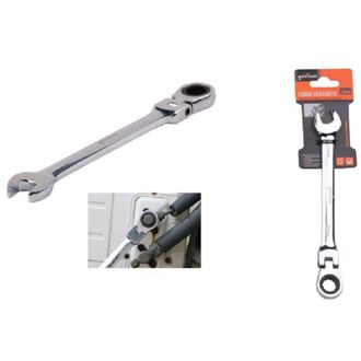 Trade Shop Trade Shop - Llave Combinada Con Carraca 13mm Herramienta Cromo Vanadio Cabeza Plegable 91735