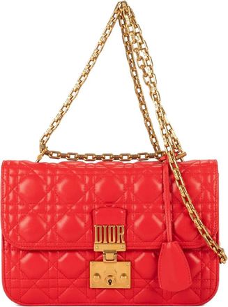 Dior Borsa a spalla trapuntata con catena - Rosso