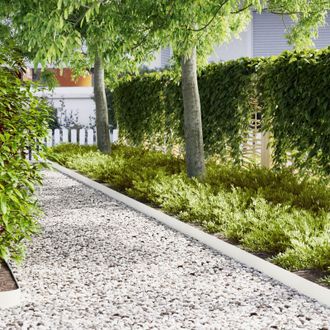 Berkfield Home Lawn Edgings 20 pcs White 100x0.5x15 cm Plastic