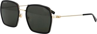 Gucci Stijlvolle Zonnebril - Dames - Accessoires - Zwart - Maat: 52 MM