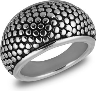 MAX + STONE 925 Sterling Silver Beaded Boho Cocktail Ring