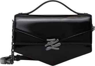 Karl Lagerfeld Studio Autograph Crossbody Tas - Dames - Handtassen - Zwart - ONE Size - Leer - Tassen