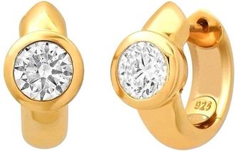 Gabi Rielle 14K Over Silver Cz Dangle Earrings