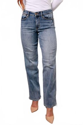 Judy Blue Mid Rise Cell Phone Pocket Dad Jeans In Light Wash