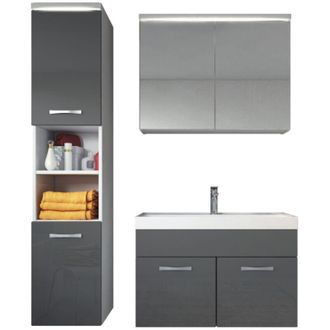 Badplaats Badplaats Conjunto De Muebles De Ba&ntilde;o Paso 80 X 40 Cm - Gris Alt