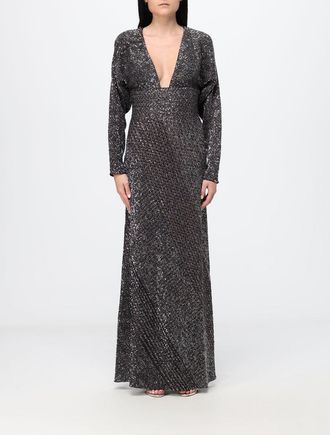 Missoni Abito da sera lungo in Lurex con paillettes e scollo a V profondo