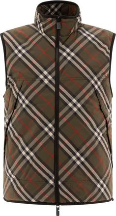 Burberry Check Print Padded Gilet, Size Medium