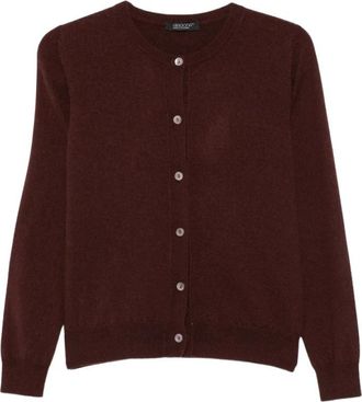 Aragona Cardigan in cashmere - - Knitwear - Donna - Marrone - M