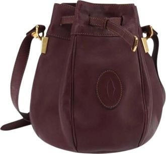 Cartier Pre-owned Bucket Bags, female, Red, Size: ONE SIZE Pre-owned Leather Bucket Bag