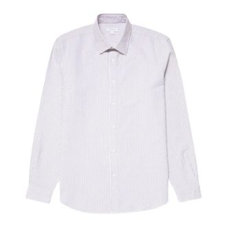 Sunspel Oxford Shirt - Heren - Casual Overhemden - Blauw - L - Katoen - Overhemden