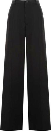 Balenciaga Black Wool Flared Mens Pants