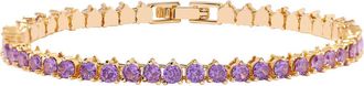 Brook & York Isabella Birthstone Tennis Bracelet in Gold-Feb at Nordstrom