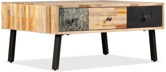 vidaXL Vidaxl - Mesa De Centro De Teca Maciza Reciclada 90x65x40 Cm