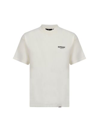 Represent Mens T-Shirt Flat White Cotton T-Shirts And Polos