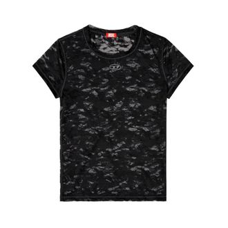 Diesel T-Shirts, female, Black, Size: M Stylish T-shirt 0Drak A18315 900