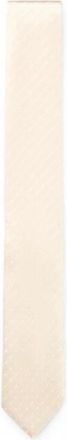 HUGO BOSS Jacquard Zijden Stropdas - Heren - Stropdassen - Beige - ONE Size - Accessoires