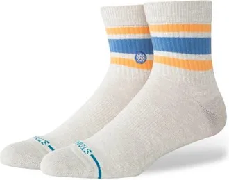 Stance Boyd Slub Quarter Socks in Heather Grey at Nordstrom, Size Large