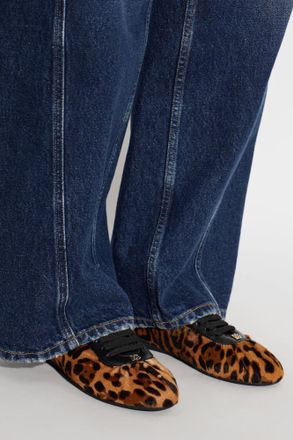 Dolce & Gabbana Sports Shoes With Animal Motif, Womens, Brown