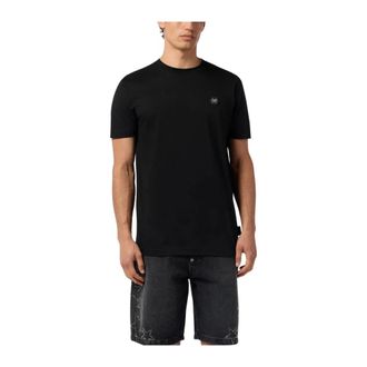 Philipp Plein T-Shirts, male, Black, Size: XL Round Neck T-Shirt Basic