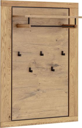 MCA Furniture Garderobenpaneel »Greno Garderobenpaneel Wandgarderobe« 1 Stk. tlg. Ablageboden, Garderobenstange aus Metall, 5x Kleiderhaken