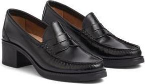 L.k. Bennett Manon Block Heel Penny Loafer in Black at Nordstrom Rack, Size 11Us / 41Eu