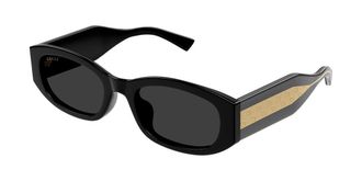 Gucci GG2068SA Asian Fit 001 Womens Sunglasses Black Size 55