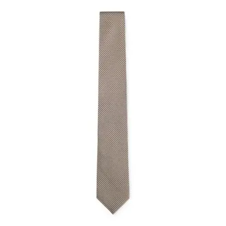 BOSS Patterned tie in Italian-made silk