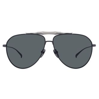 Gucci Grey Pilot Mens Sunglasses GG2064S 001 60