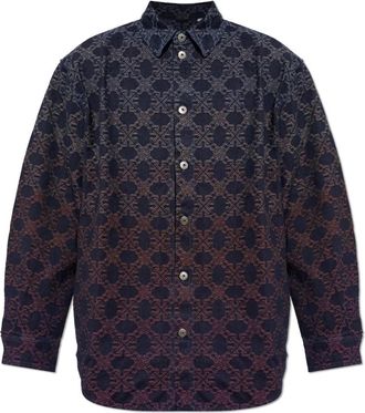 Off-white Monogram Denim Shirt - Heren - Spijkeroverhemden - Blauw - XL - Denim - Overhemden