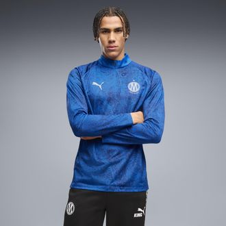 Puma Top da riscaldamento con zip Olympique de Marseille da uomo, Accessori, Blu, XXL