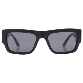 Versace Dark Gray Rectangular Mens Sunglasses VE4416U GB1/87 53