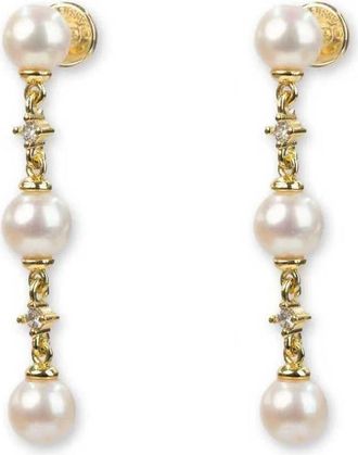Classicharms Juliette Pearl Drop Earrings in Gold at Nordstrom