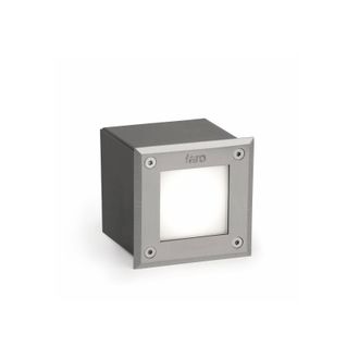 Netlighting LED Square Recessed Outdoor Ground Light Matt Nickel IP67 in Grey