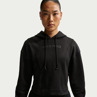 Nike Womens Nike Pro Therma-FIT Hoodie in Black | II3866-010