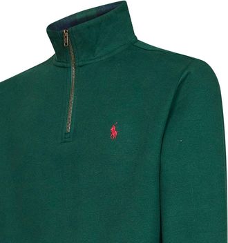 Polo Ralph Lauren Half-Zip Cotton Sweatshirt - Green